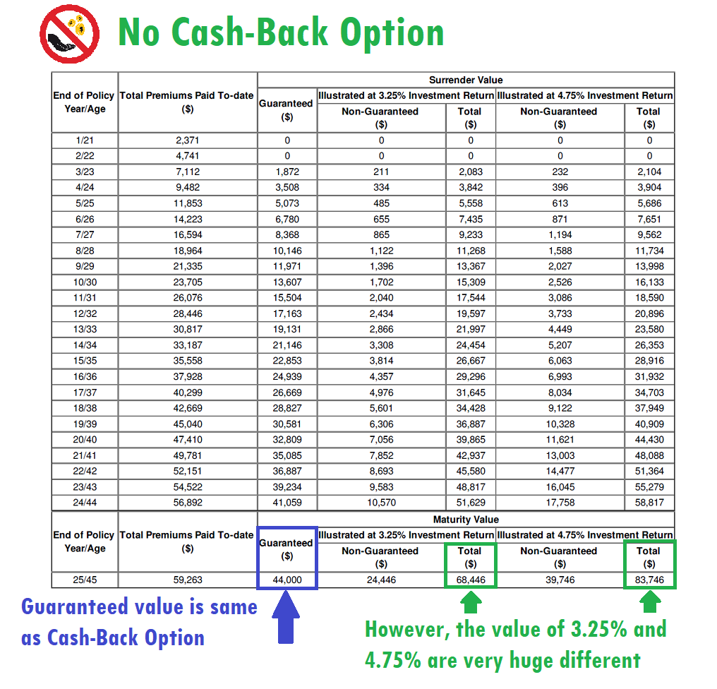One-Stop Financial Endowment - No Cash Back Option