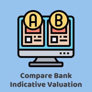 One-Stop Financial Website Icon (Compare Bank Indicative Valuation)